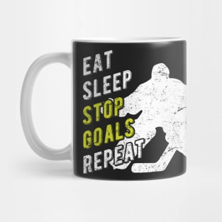 Eat Sleep Stop Goals Repeat Mug